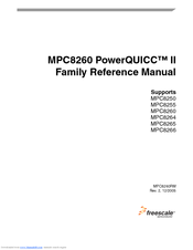 Freescale Semiconductor MPC8255 Family Reference Manual