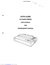 Fujitsu DL3600 User Manual And Programmers Manual