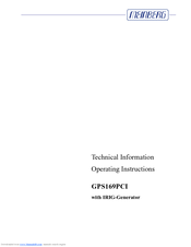 Meinberg GPS169PCI Operating Instructions Manual