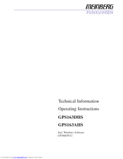 Meinberg GPS163AHS Operating Instructions Manual