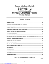 Fujitsu SERVIS - 2 FS-102ATL(NC14003-T256/L User Manual