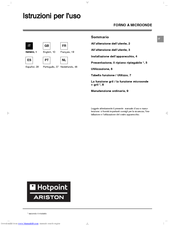 Hotpoint Ariston Microwave Oven Operating And Installation Manual