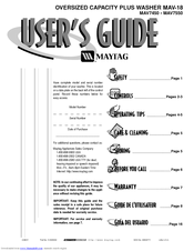 Maytag MAV7450 User Manual