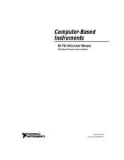 National Instruments NI PXI-562X User Manual