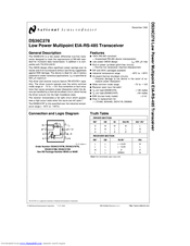 National Semiconductor DS36C278 s and Specifications And Installation Manual
