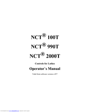 NCT Group 100T Operator's Manual