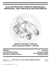 MTD AutoDrive 600 series Parts Manual