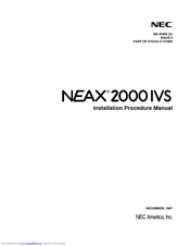 NEC NEAX 2000 IVS Installation Manual