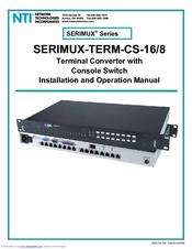 Network Technologies SERIMUX-TERM-CS-8 Installation And Operation Manual