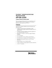 National Instruments FIELDPOINT CFP-CB-4 Operating Instructions Manual