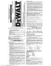 DEWALT DWM120 Instruction Manual
