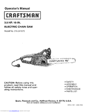 Craftsman 316.341070 Operator's Manual