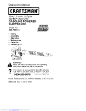Craftsman 358.794744 Operator's Manual