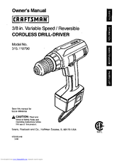 Craftsman 315.110790 Owner's Manual