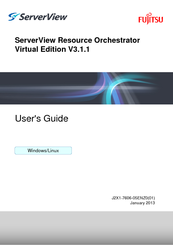 Fujitsu ServerView Respurce Orchestrator Virtual Edition V3.1.0 User Manual