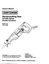 Craftsman 172.17180 Owner's Manual