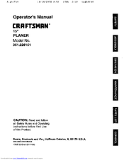 Craftsman 351.226151 Operator's Manual