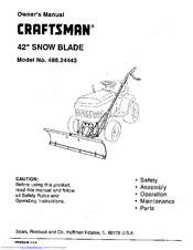 Craftsman 486.24443 Owner's Manual