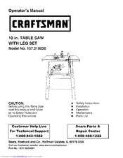 Craftsman 137.218020 Manuals | ManualsLib