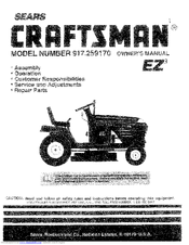 Craftsman 917.259170 Owner's Manual