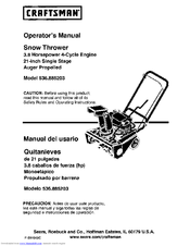 Craftsman 536.885203 Operator's Manual