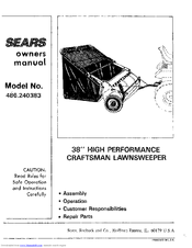 Craftsman 486.240383 Owner's Manual