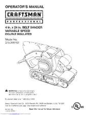 Craftsman 315.268192 Operator's Manual