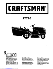 Craftsman 27726 Instruction Manual