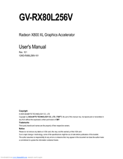 Gigabyte GV-RX80L256V User Manual