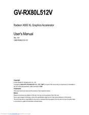 Gigabyte GV-RX80L512V User Manual
