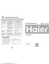 Haier XPB60-0713S User Manual