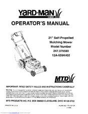 Yard-Man Yard-Man 12A-559K402 Operator's Manual