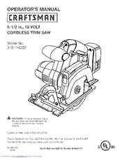 Craftsman 315.114233 Operator's Manual