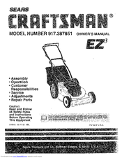Craftsman 917.387851 Owner's Manual