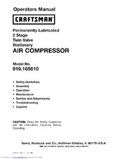 Craftsman 919.165610 Operators Operator's Manual