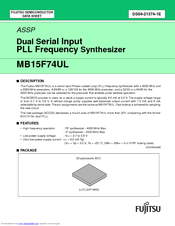 Fujitsu MB15F74UL Datasheet