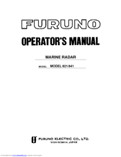 Furuno 841 Operators Operator's Manual