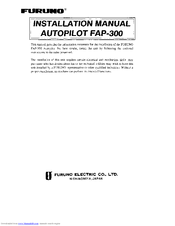Furuno AUTOPILOT FAP-300 Installation Manual