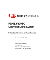Fusion F300S Installation, Operation And Maintenance Manual
