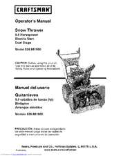 Craftsman 536.881950 Operator's Manual