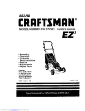 Craftsman EZ3 917.377351 Owner's Manual