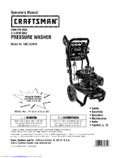 Craftsman 580.752610 Operator's Manual
