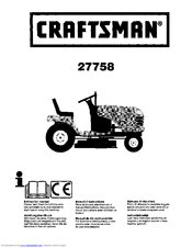 Craftsman 27758 Instruction Manual