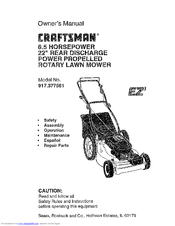 Craftsman EZ3 917.377561 Owner's Manual