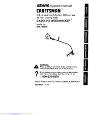 Sears Craftsman Weedwacker 358.798520 Operator's Manual