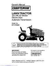Craftsman 917.275643 Owner's Manual