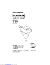 Craftsman 351.182000 Operator's Manual