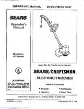 Craftsman 257.798040 Operator's Manual