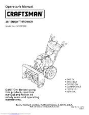 Craftsman 247.887900 Operator's Manual