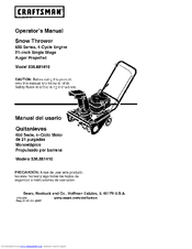Craftsman 536.881410 Operator's Manual